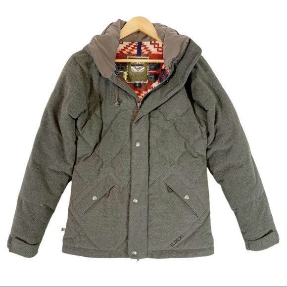 Burton Other - Burton Quilted Down Ski/Snowboarding Jacket Grey Size Small
